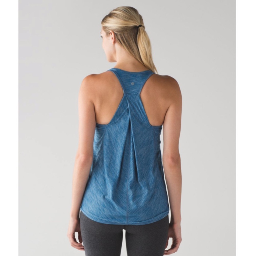 Lululemon Essential Tank in Heathered Jet Set Blue